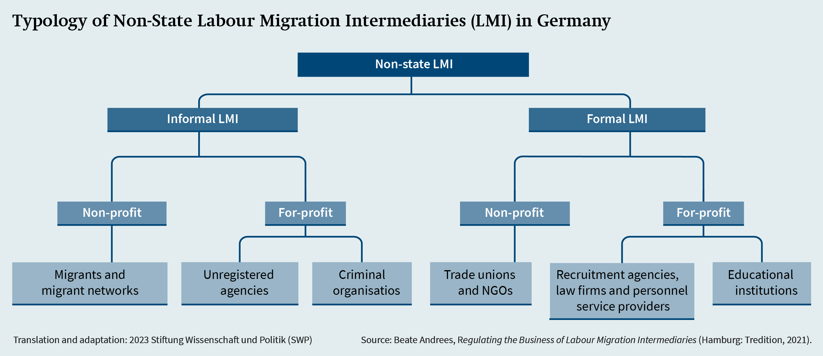 Figure 2: Typology of Non-State Labour Migration Intermediaries (LIM) in Germany