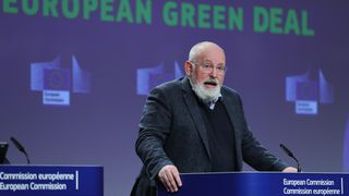 European »Green Deal«: EU Commission Vice President Frans Timmermans at a press conference on the EU Climate Initiative in Brussels