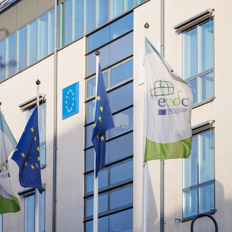 Exterior view of the headquarters of the European Centre for Disease Prevention and Control (ECDC)