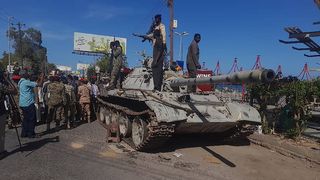 Sudanese Armed Forces (SAF) inspect the Rapid Support Forces (RSF) military base in the port city of Port Sudan.