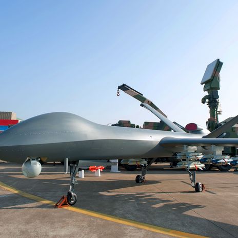 In the case of the Chinese CH-5 combat drone, humans still give the orders, but development is moving toward autonomously deciding weapon systems.