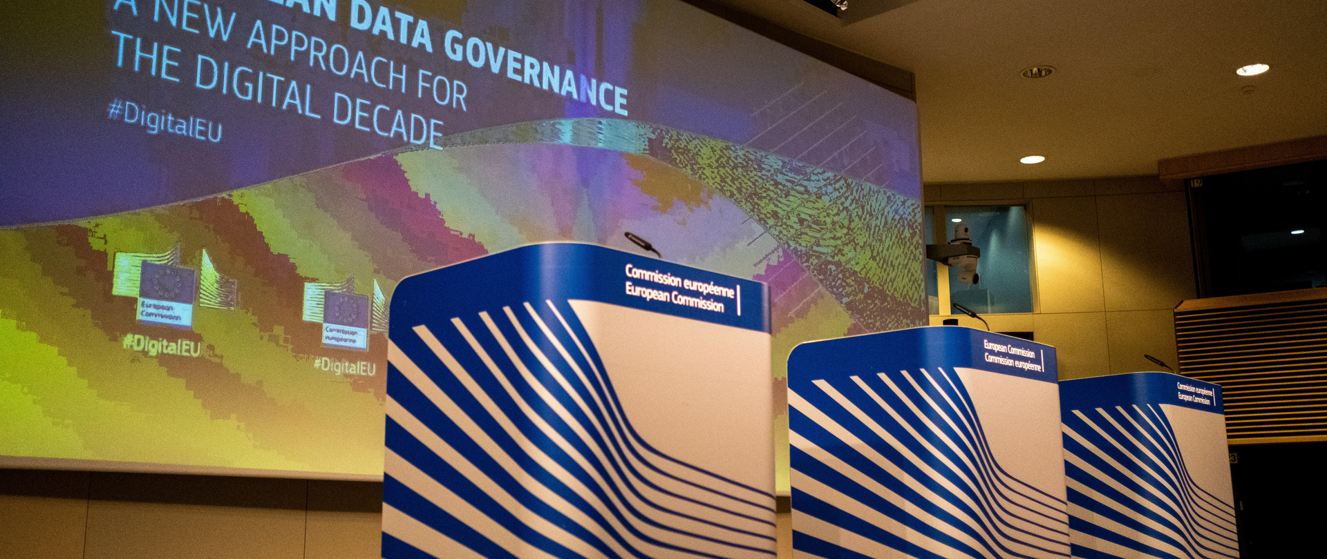 Pressekonferenz von Exekutivvizepräsidentin Vestager und Kommissar Breton zum Data Governance Act. 