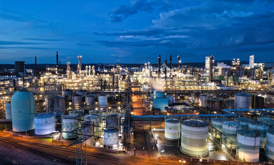 Chemical park OQ Chemicals in Oberhausen with a CCU plant for the capture and treatment of CO2