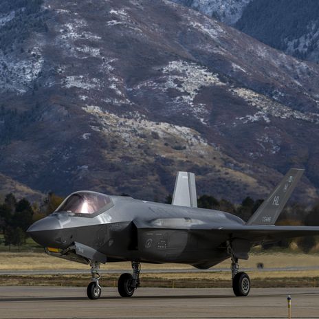 Kampfflugzeug F-35A auf dem Luftwaffenstützpunkt Hill Air Force Base in Utah, 13.11.2024.