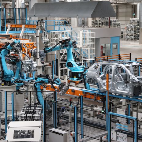 Ein Überblick über die Produktions- und Qualitätskontrollprozesse von Togg, dem ersten in der Türkei produzierten Elektroauto, auf dem Togg Technology Campus in Bursa, Türkei.