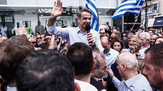 Der griechische Ministerpräsident Kyriakos Mitsotakis in Piräus