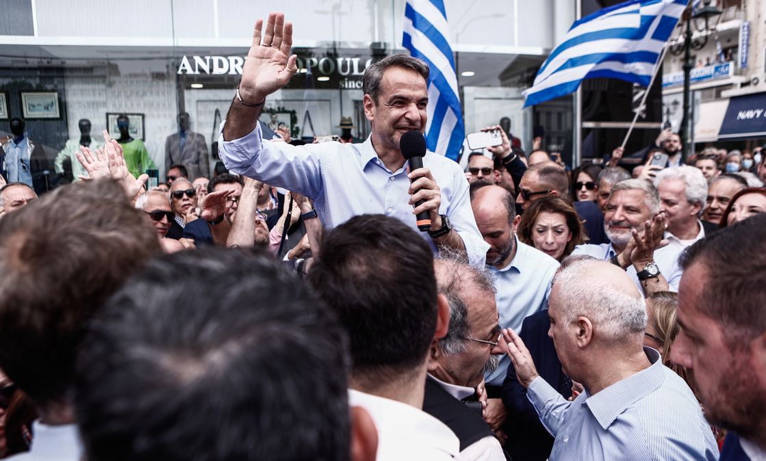 Der griechische Ministerpräsident Kyriakos Mitsotakis in Piräus