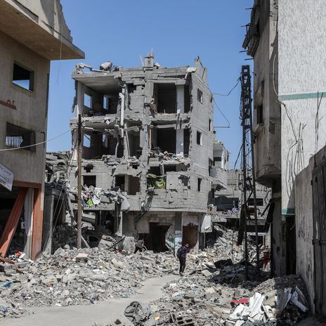 Zerstörungen im Flüchtlingslager Bureij nach dem Abzug der Israelischen Armee, 12. Juni 2024