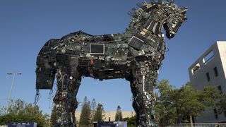 Ein »Cyber-Pferd« als Skulptur auf der Cyber-Week-Konferenz 2016 in Tel Aviv