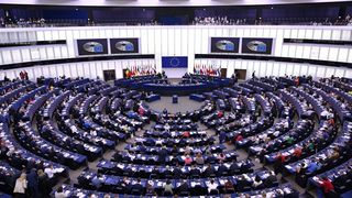 Voting in the plenary hall of the European Parliament