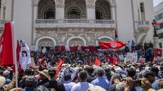 Tunis on May 15: Thousands of people protest in the Tunisian capital against the policies of head of state Kais Saied