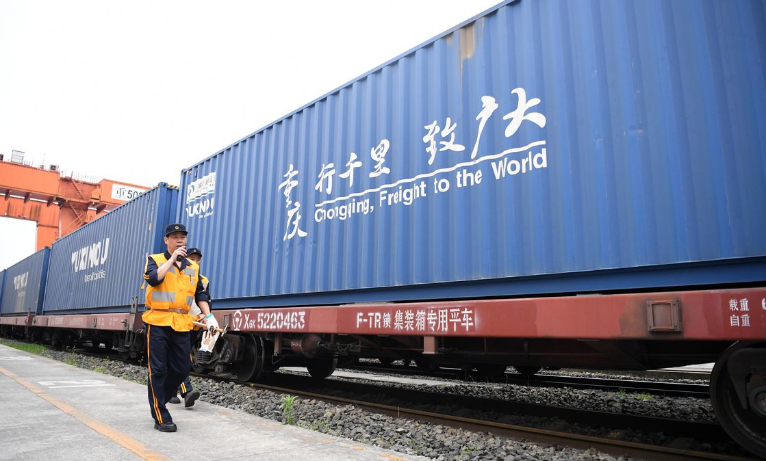 China-Europa-Güterzug in Chongqing: Viele europäische Unternehmen bauen ihr Geschäft mit China seit Jahren aktiv aus