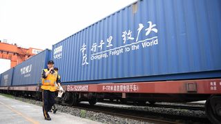 China-Europa-Güterzug in Chongqing: Viele europäische Unternehmen bauen ihr Geschäft mit China seit Jahren aktiv aus