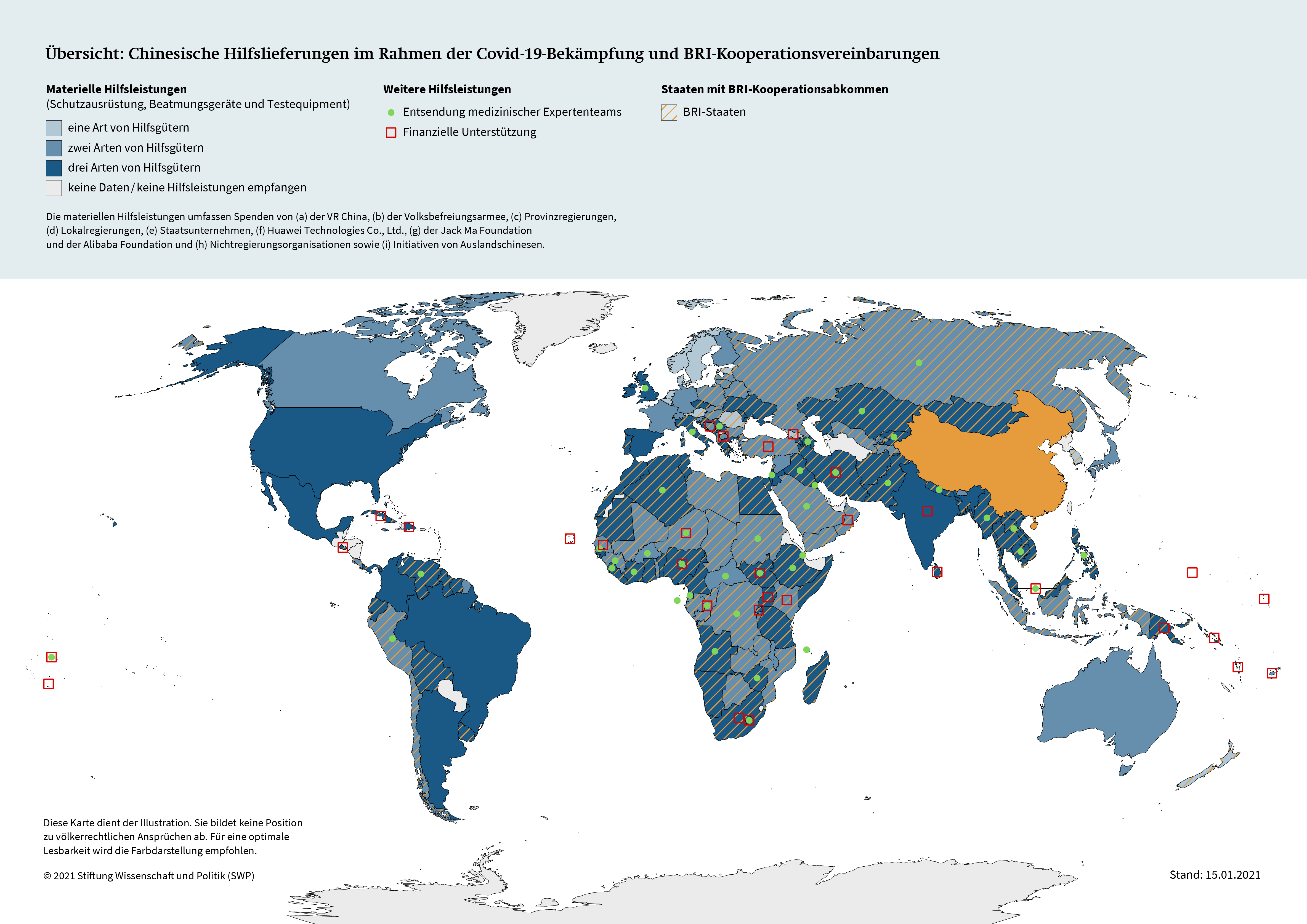 Übersicht: Chinesische Hilfslieferungen